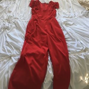 Nordstrom Red Midi Jumpsuit